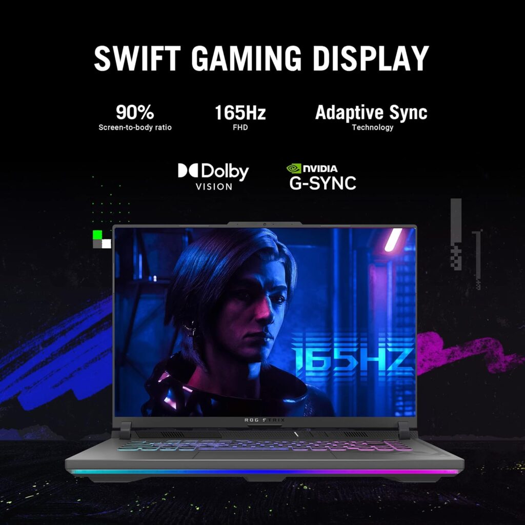 الشاشة: 16 بوصة FHD ، 165Hz ، نسبة الارتفاع إلى الارتفاع 16:10 ، 100% sRGB ، Pantone validated