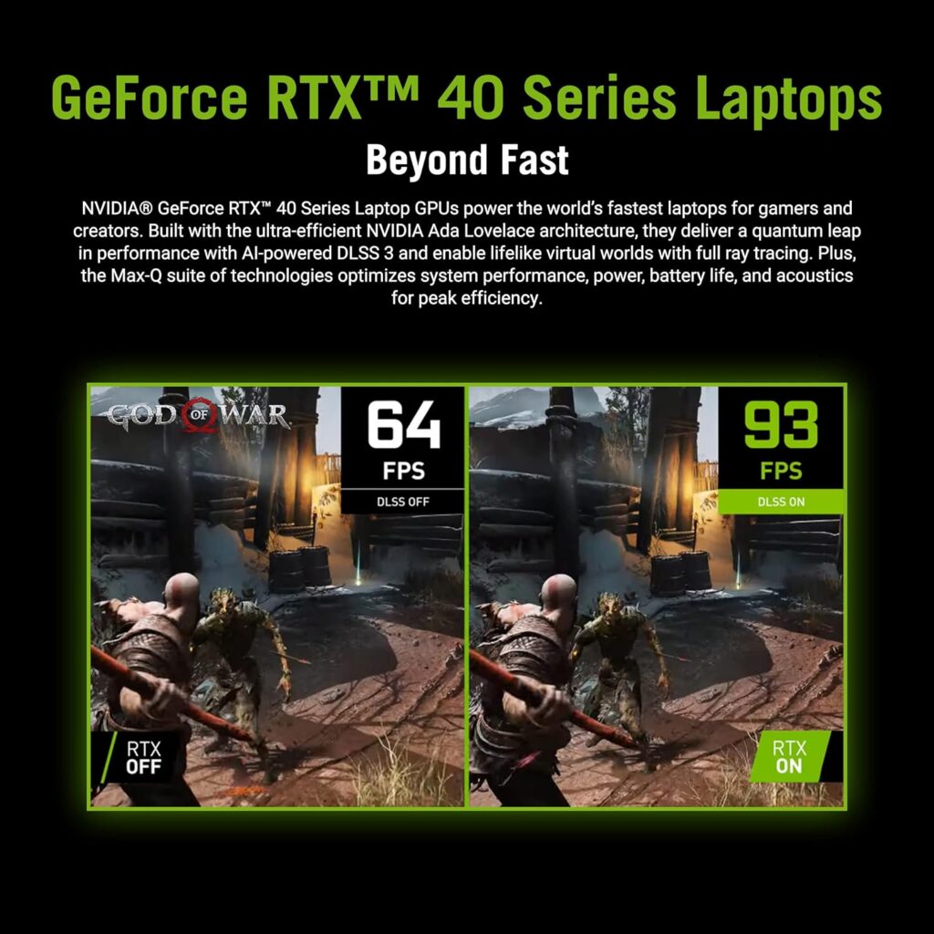 وحدة معالجة الرسومات الجرافيكية انفيديا جيفورس RTX 4060 للابتوب مع 140 واط كحد أقصى TGP