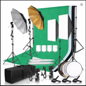 Photography Lighting Kit 2.6x3M Photo Background Muslin Backdrops & Softbox & Umbrella & Reflector& Light Stand For Photo Studio